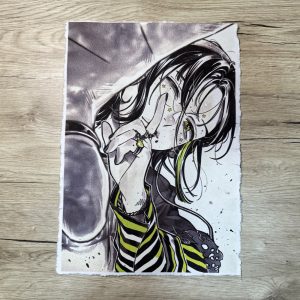 Lámina Artística: El Secreto del Escenario Urbano - Ilustración Fanart en Papel Artesanal