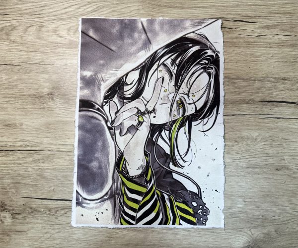Lámina Artística: El Secreto del Escenario Urbano - Ilustración Fanart en Papel Artesanal