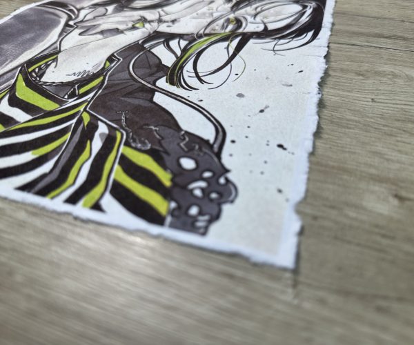 Lámina Artística: El Secreto del Escenario Urbano - Ilustración Fanart en Papel Artesanal