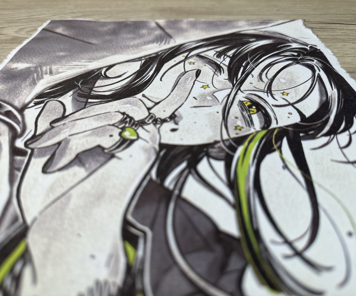 Lámina Artística: El Secreto del Escenario Urbano - Ilustración Fanart en Papel Artesanal: imagen 3