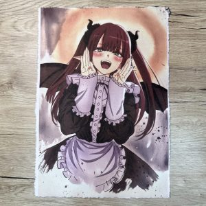 Lámina Artística: La Magia del Atavío y la Sonrisa Radiante - Ilustración Fanart en Papel Artesanal: imagen 1