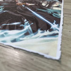 Lámina Artística: El Despertar de la Niebla y el Filo Silencioso - Ilustración Fanart en Papel Artesanal: imagen 2
