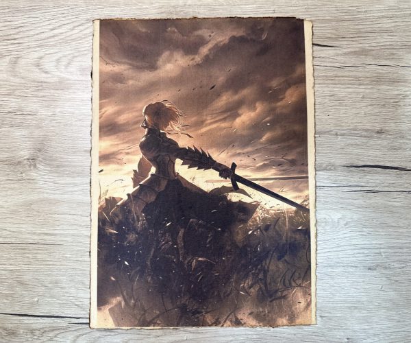 Lámina Artística: El Juramento del Rey y el Ocaso del Destino - Ilustración Fanart en Papel Artesanal