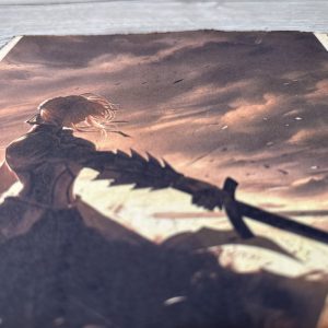 Lámina Artística: El Juramento del Rey y el Ocaso del Destino - Ilustración Fanart en Papel Artesanal: imagen 3