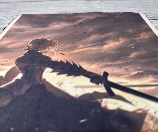 Lámina Artística: El Juramento del Rey y el Ocaso del Destino - Ilustración Fanart en Papel Artesanal