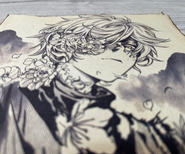 Lámina Artística: El Vacío y la Floración Mística - Ilustración Fanart en Papel Artesanal