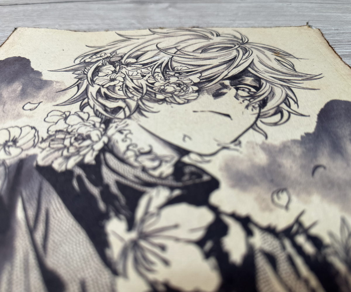 Lámina Artística: El Vacío y la Floración Mística - Ilustración Fanart en Papel Artesanal: imagen 3