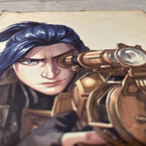 Lámina Artística: El Enfoque de la Vigilante y la Lente de Precisión - Ilustración Fanart en Papel Artesanal: imagen 3