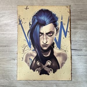Lámina Artística: La Chispa del Caos y la Mirada Centellante - Ilustración Fanart en Papel Artesanal