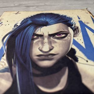 Lámina Artística: La Chispa del Caos y la Mirada Centellante - Ilustración Fanart en Papel Artesanal: imagen 3