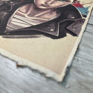 Lámina Artística: El Puño de la Rebelión y la Fuerza de los Suburbios - Ilustración Fanart en Papel Artesanal: imagen 2