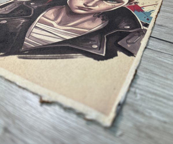 Lámina Artística: El Puño de la Rebelión y la Fuerza de los Suburbios - Ilustración Fanart en Papel Artesanal
