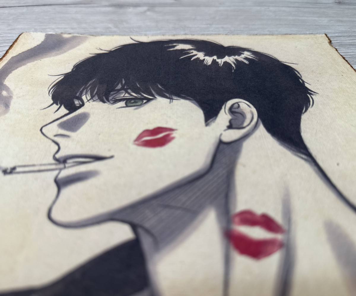 Lámina Artística: Magnetismo Moderno y Estilo Urbano - Ilustración Fanart en Papel Artesanal: imagen 3