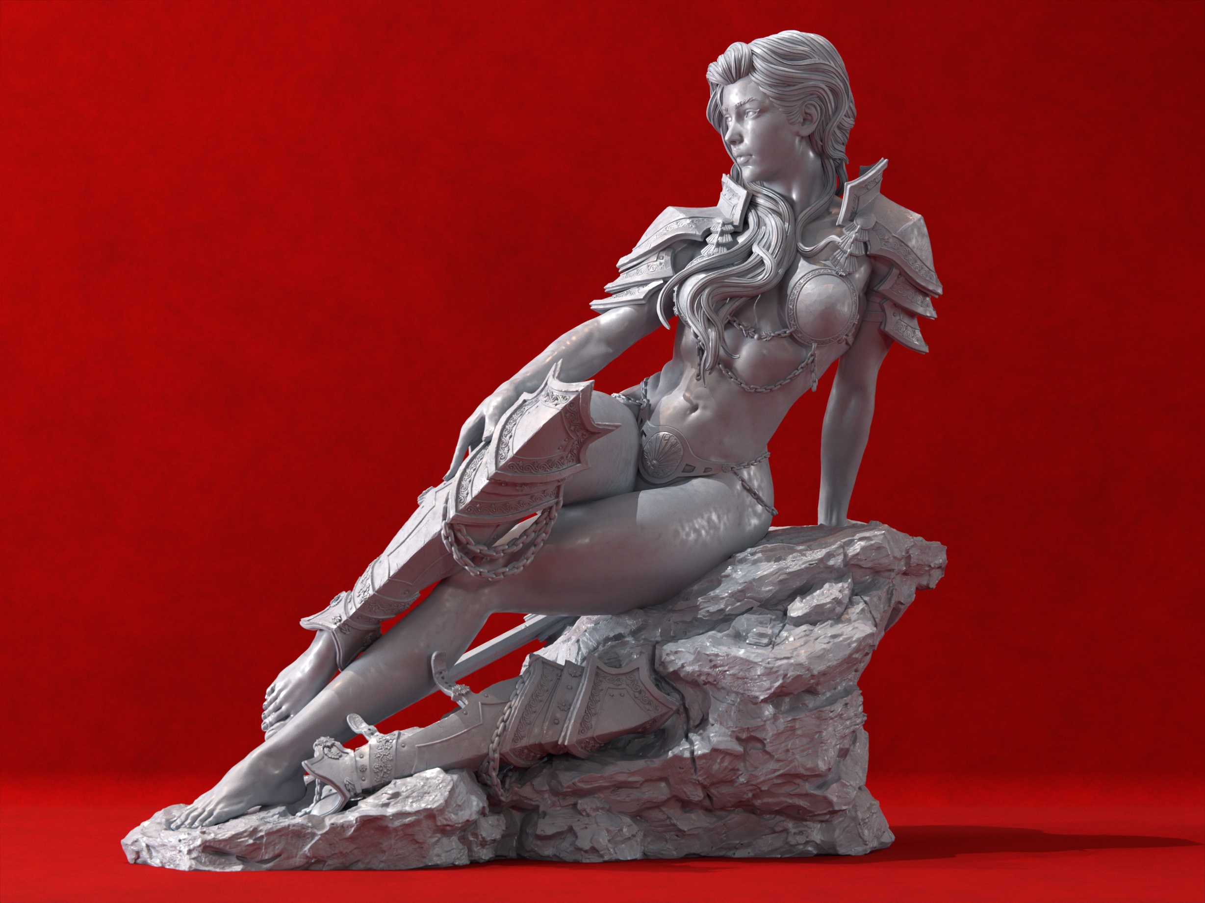 La Reina Guerrera . Espada y Brujería . Arte en Resina: imagen 7