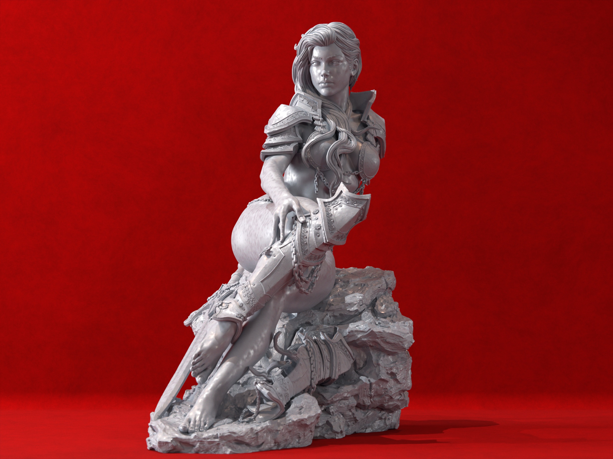 La Reina Guerrera . Espada y Brujería . Arte en Resina: imagen 8
