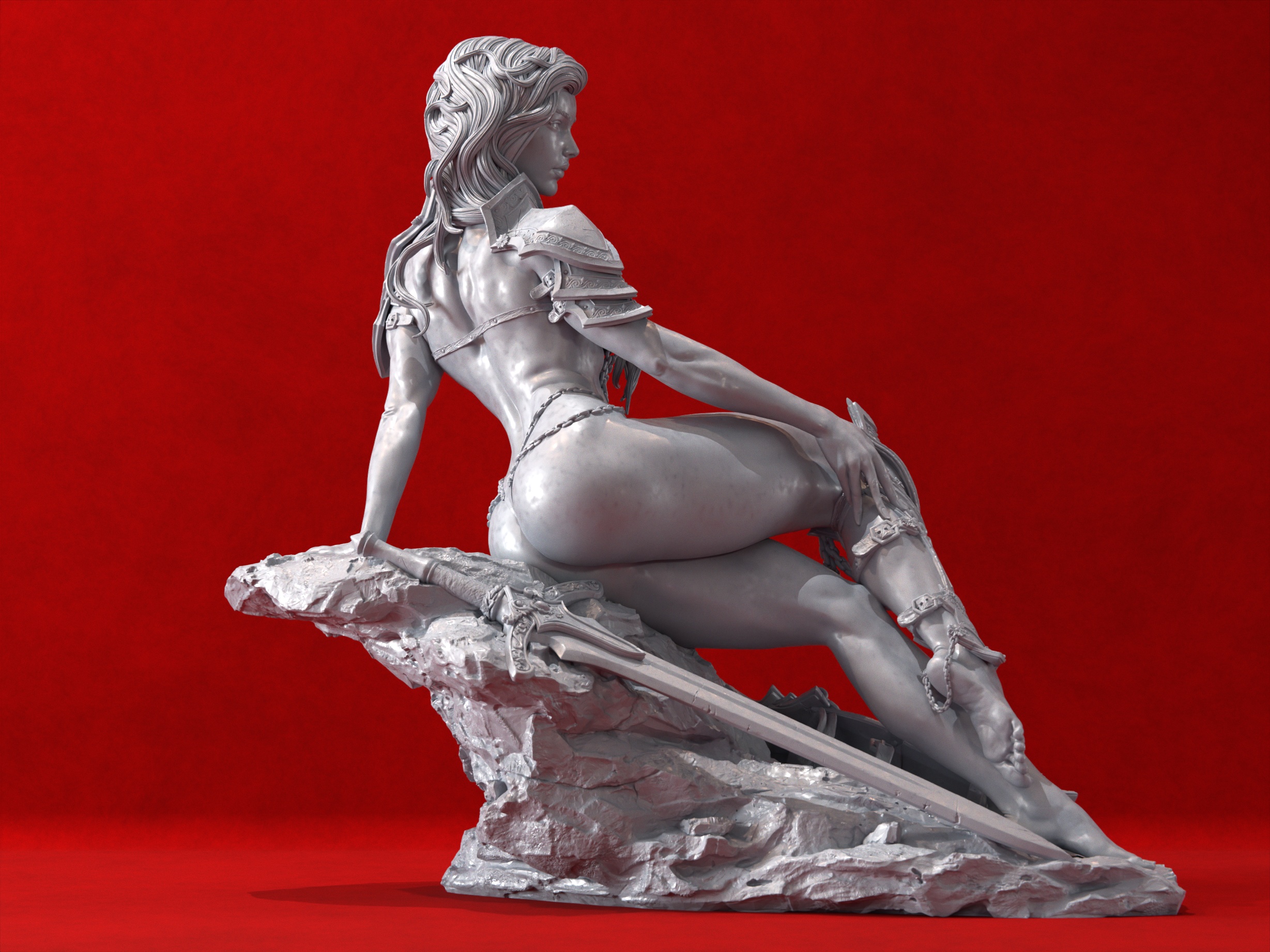 La Reina Guerrera . Espada y Brujería . Arte en Resina: imagen 9
