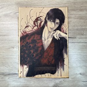 Lámina Artística: El Vals de la Penumbra y la Seducción Oscura - Ilustración Fanart en Papel Artesanal