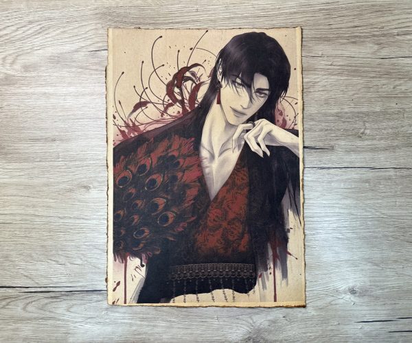 Lámina Artística: El Vals de la Penumbra y la Seducción Oscura - Ilustración Fanart en Papel Artesanal