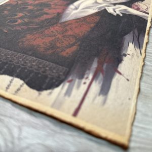 Lámina Artística: El Vals de la Penumbra y la Seducción Oscura - Ilustración Fanart en Papel Artesanal: imagen 2