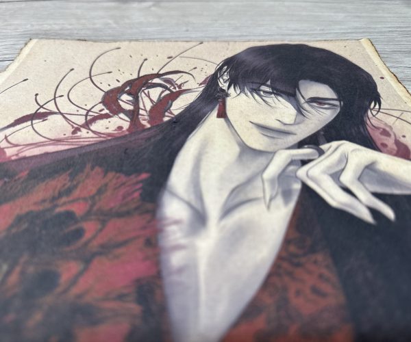 Lámina Artística: El Vals de la Penumbra y la Seducción Oscura - Ilustración Fanart en Papel Artesanal