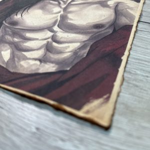 Lámina Artística: Seducción y Belleza Oriental - Ilustración Fanart en Papel Artesanal: imagen 2