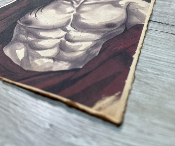 Lámina Artística: Seducción y Belleza Oriental - Ilustración Fanart en Papel Artesanal