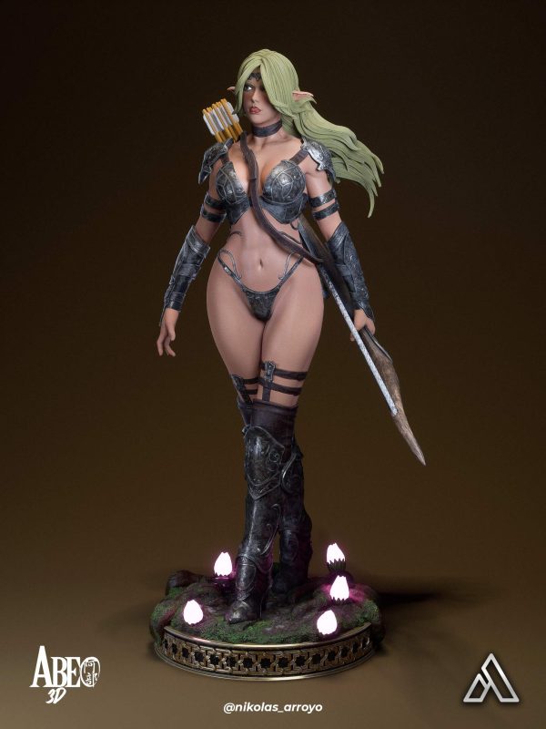 Elaria Shadowleaf, la Arquera Elfa de las Sombras . Fantasía y Juegos de Rol