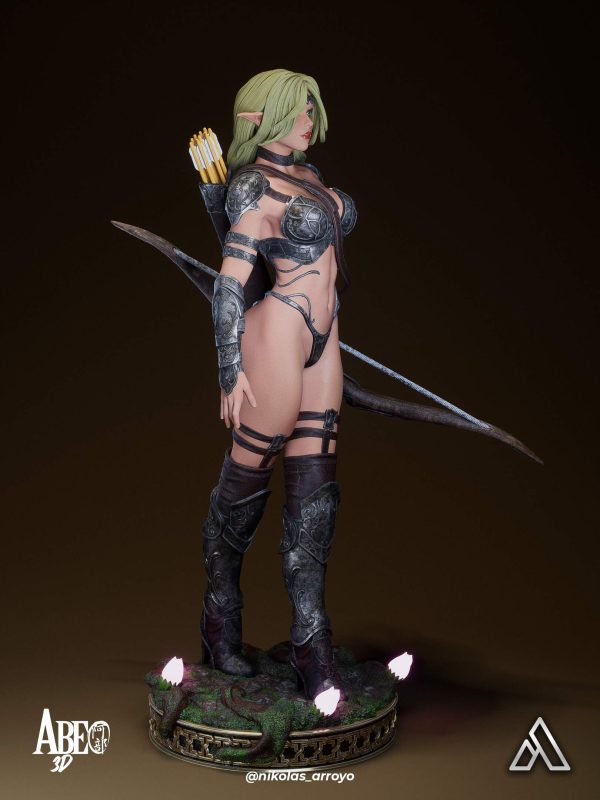 Elaria Shadowleaf, la Arquera Elfa de las Sombras . Fantasía y Juegos de Rol