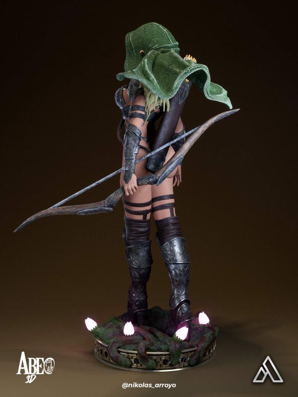 Elaria Shadowleaf, la Arquera Elfa de las Sombras . Fantasía y Juegos de Rol