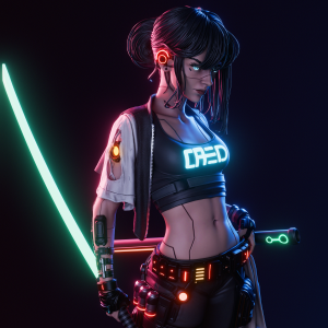 La Guerrera del Neón . Honor, Futuro y Tecnología