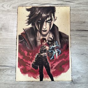 Lámina Artística: La Fuerza del Espíritu Indomable - Ilustración Fanart en Papel Artesanal
