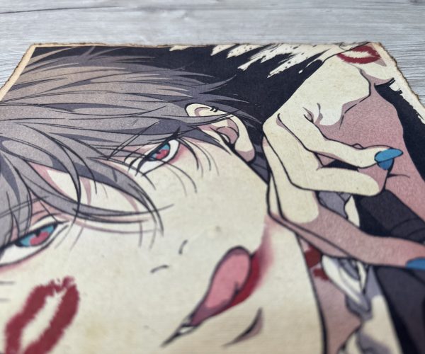 Lámina Artística: Atracción Rebelde y Contraste - Ilustración Fanart en Papel Artesanal