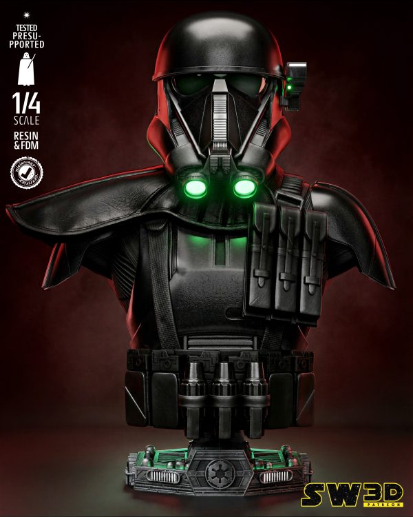Busto del Soldado de Élite Oscuro . Ciencia Ficción y Ópera Espacial
